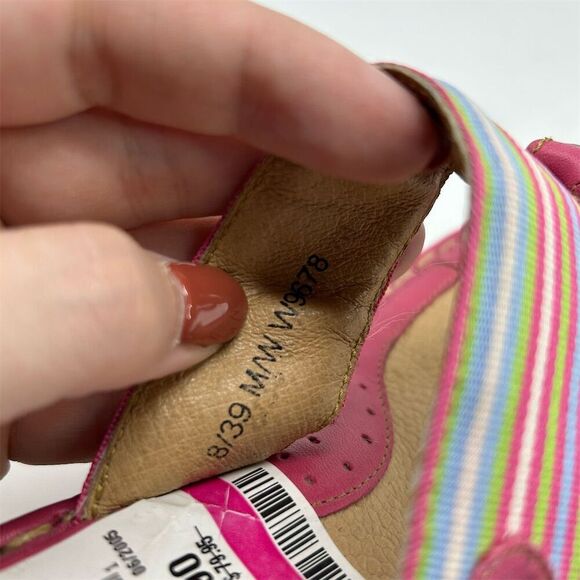 Born Women's Espadrille Wedge Slip On Thong Sandals Pink Size 8 Summer Casual - Picture 14 of 14